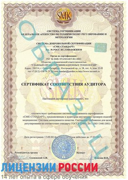 Образец сертификата соответствия аудитора Конаково Сертификат ISO 13485